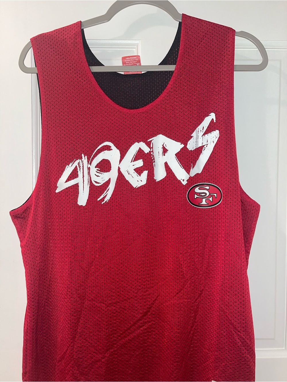 San Francisco 49ers Red Mesh Tank Top - Team Fan Jersey